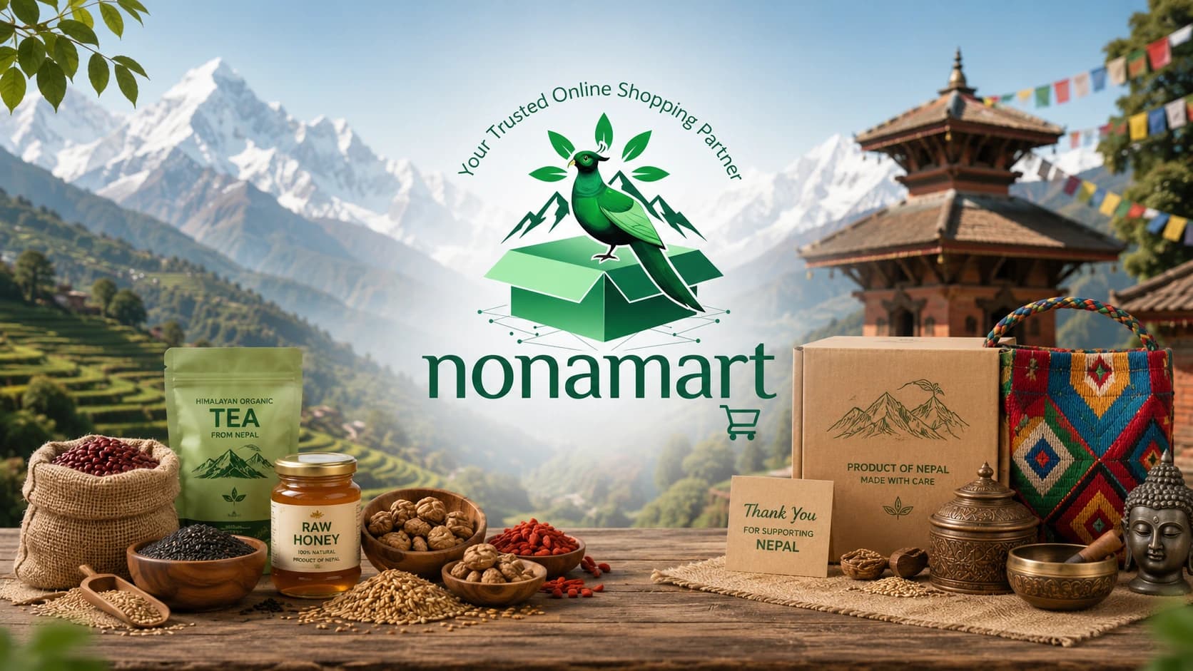 Himalayan landscape where NonaMart sources its products