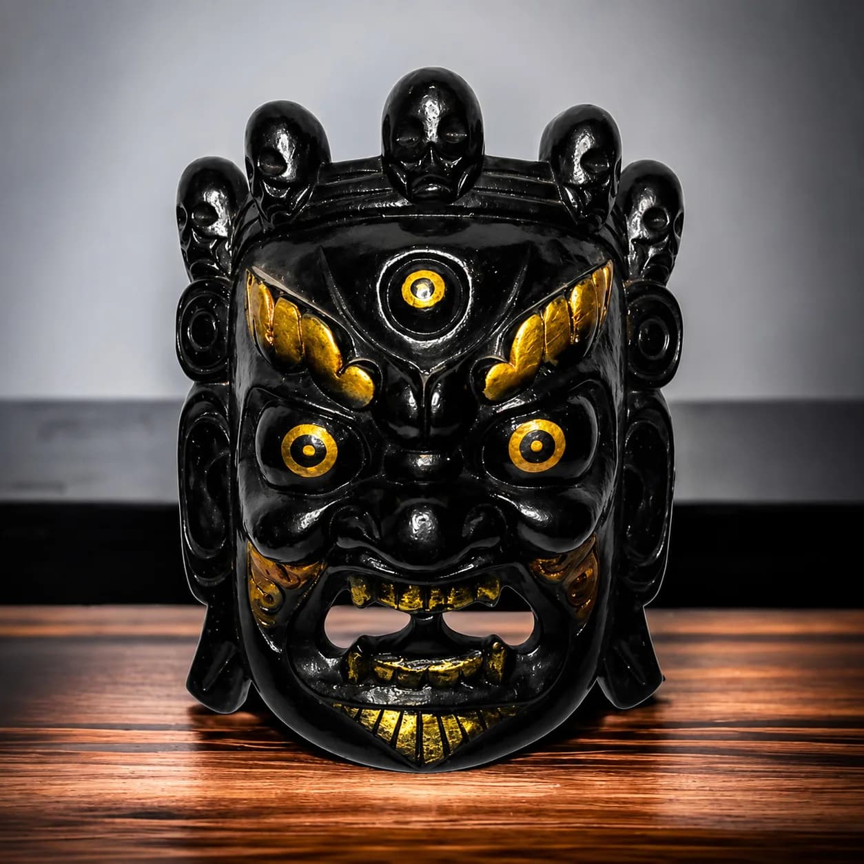 Black Bhairab With Gold, 350g, from Nepal