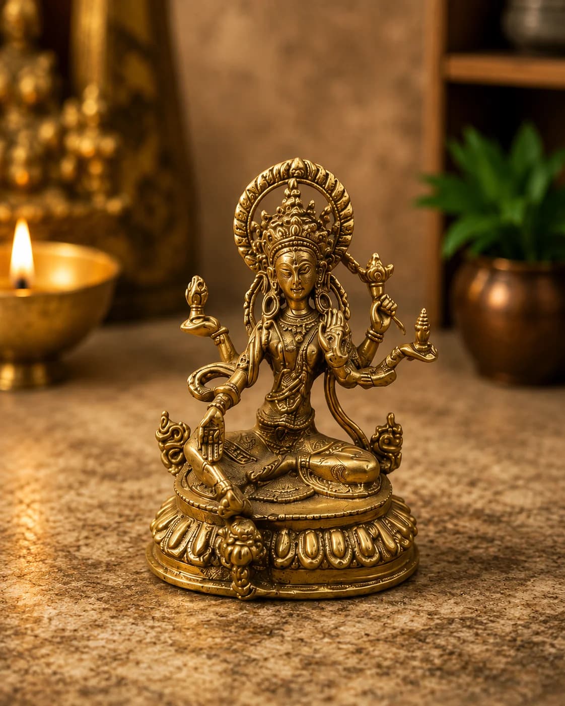 Bronze Laxmi Statue, 250g, from Kathmandu