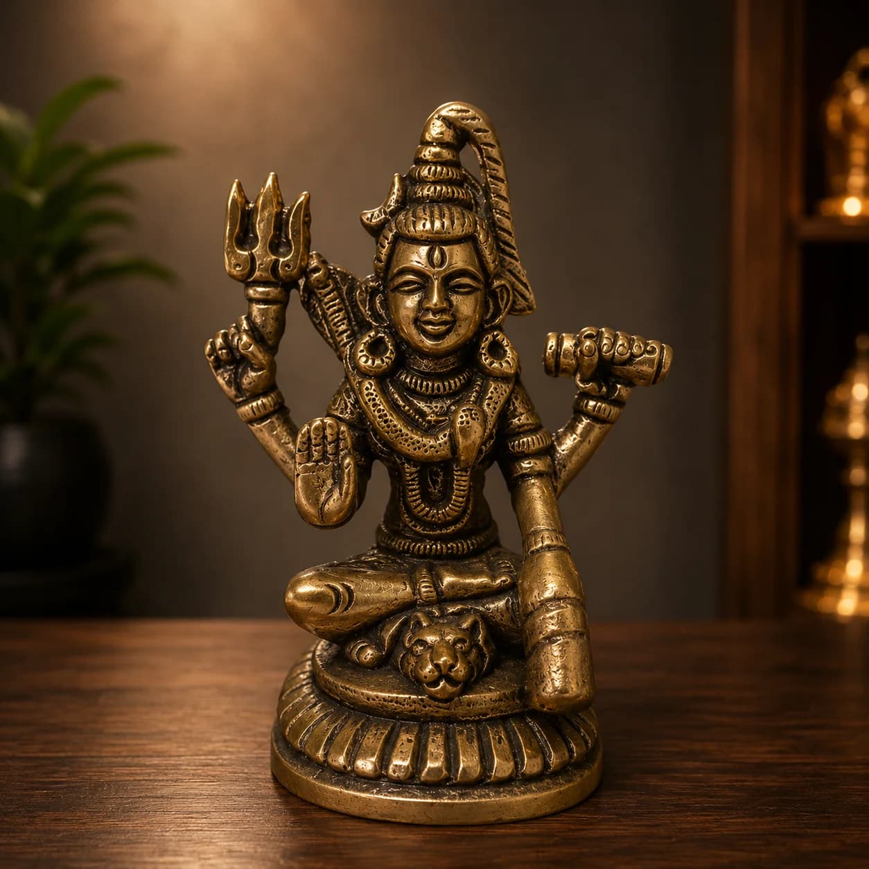 Portable Brass Lord Shiva Statue