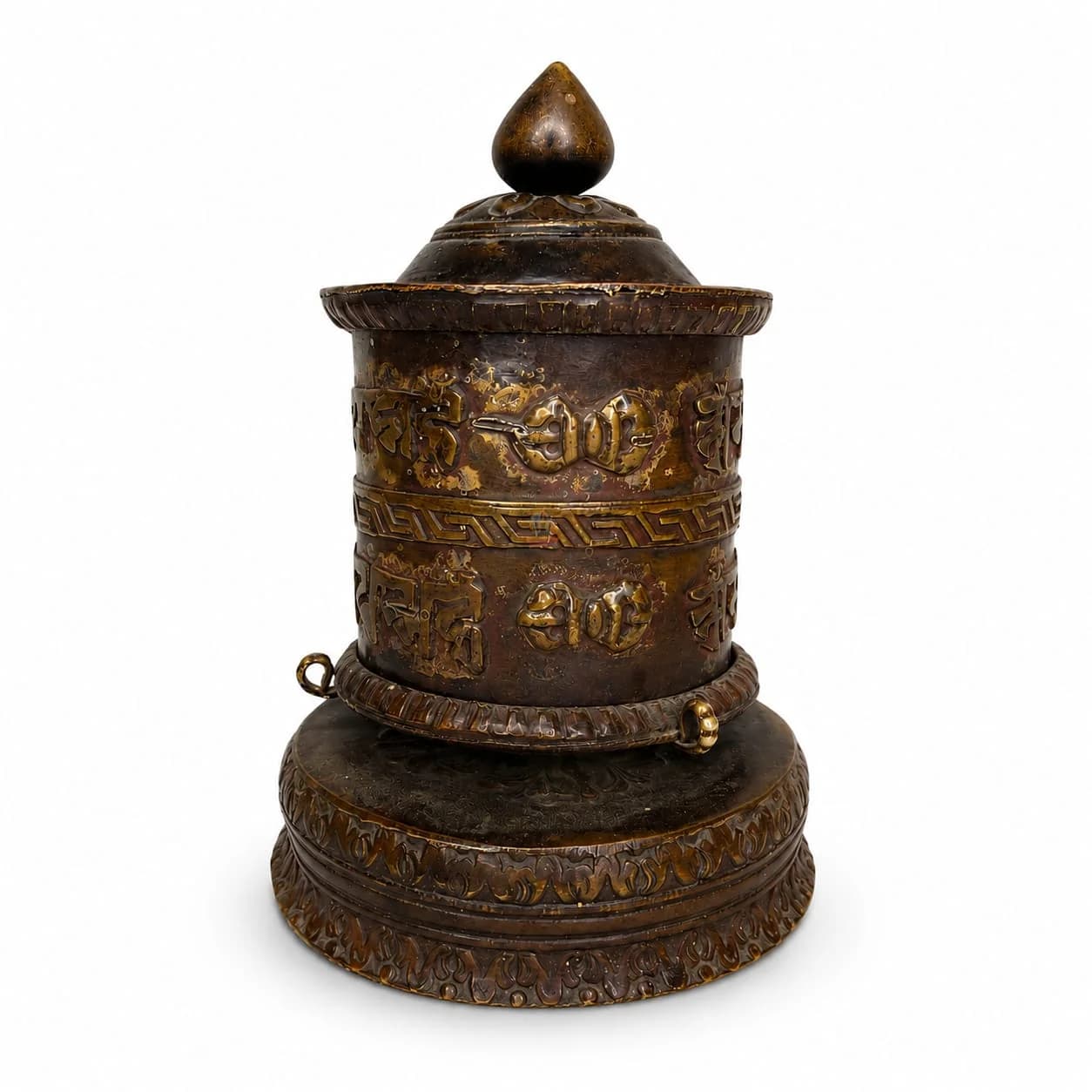 Antique Copper Prayer Wheel