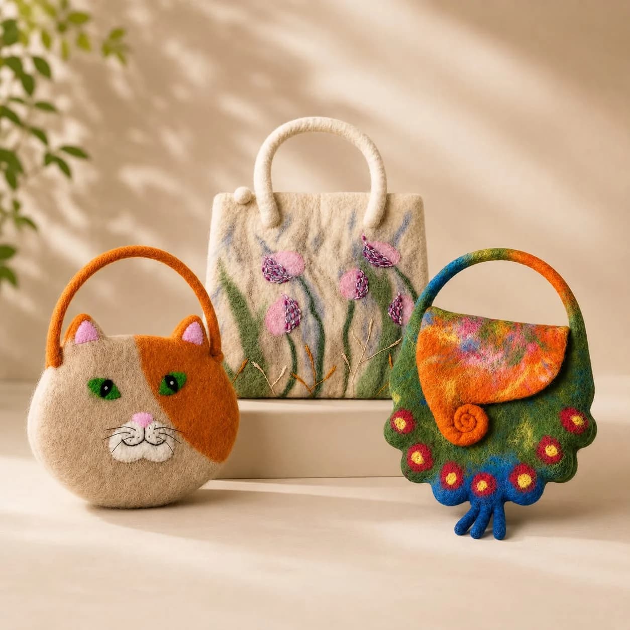 Handmade Felt Bags, from Bhaktapur