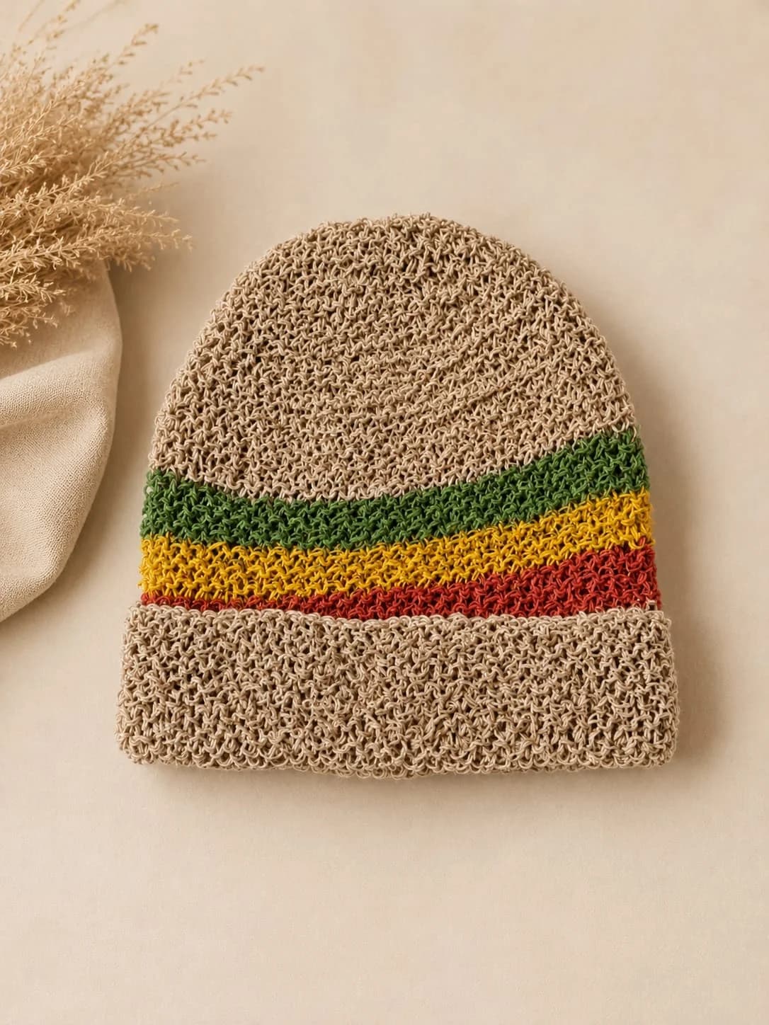 Hemp-cotton Crochet Hat