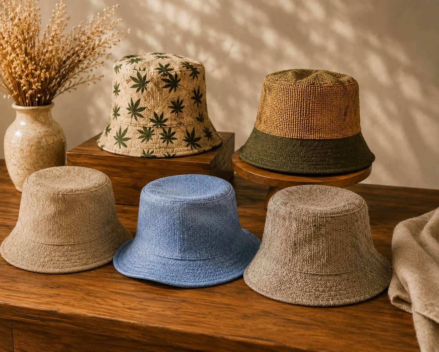 Natural hemp Bucket Hat, from Kathmandu