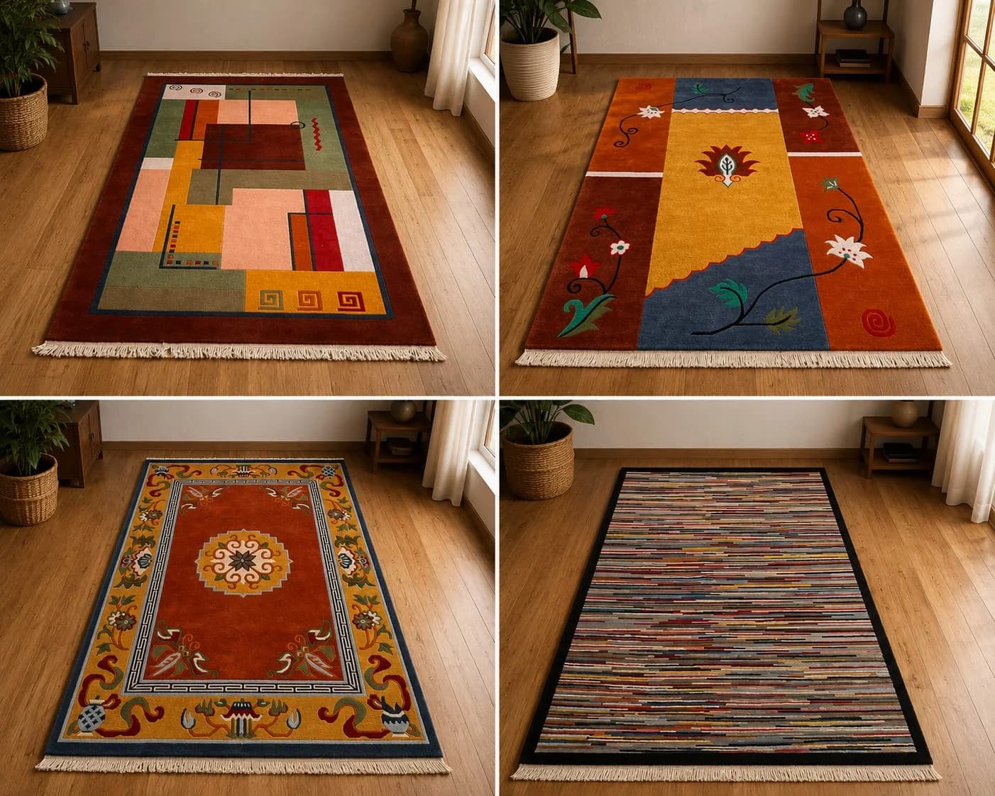 Handmade Tibetan Wool Carpet- 60 Knot