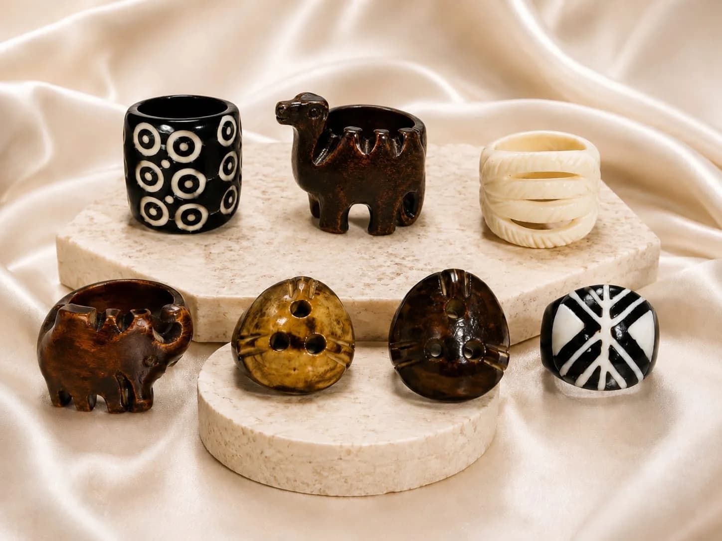 Handcrafted Yak Bone Rings, from Kathmandu