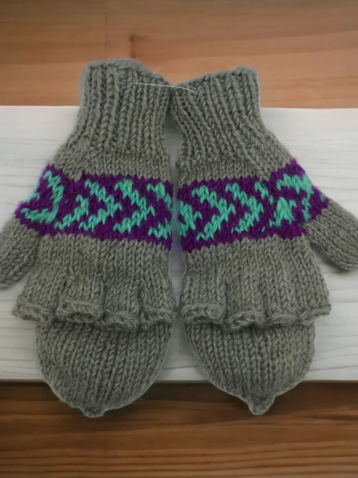 Foldable 2 In 1 Woolen Gloves