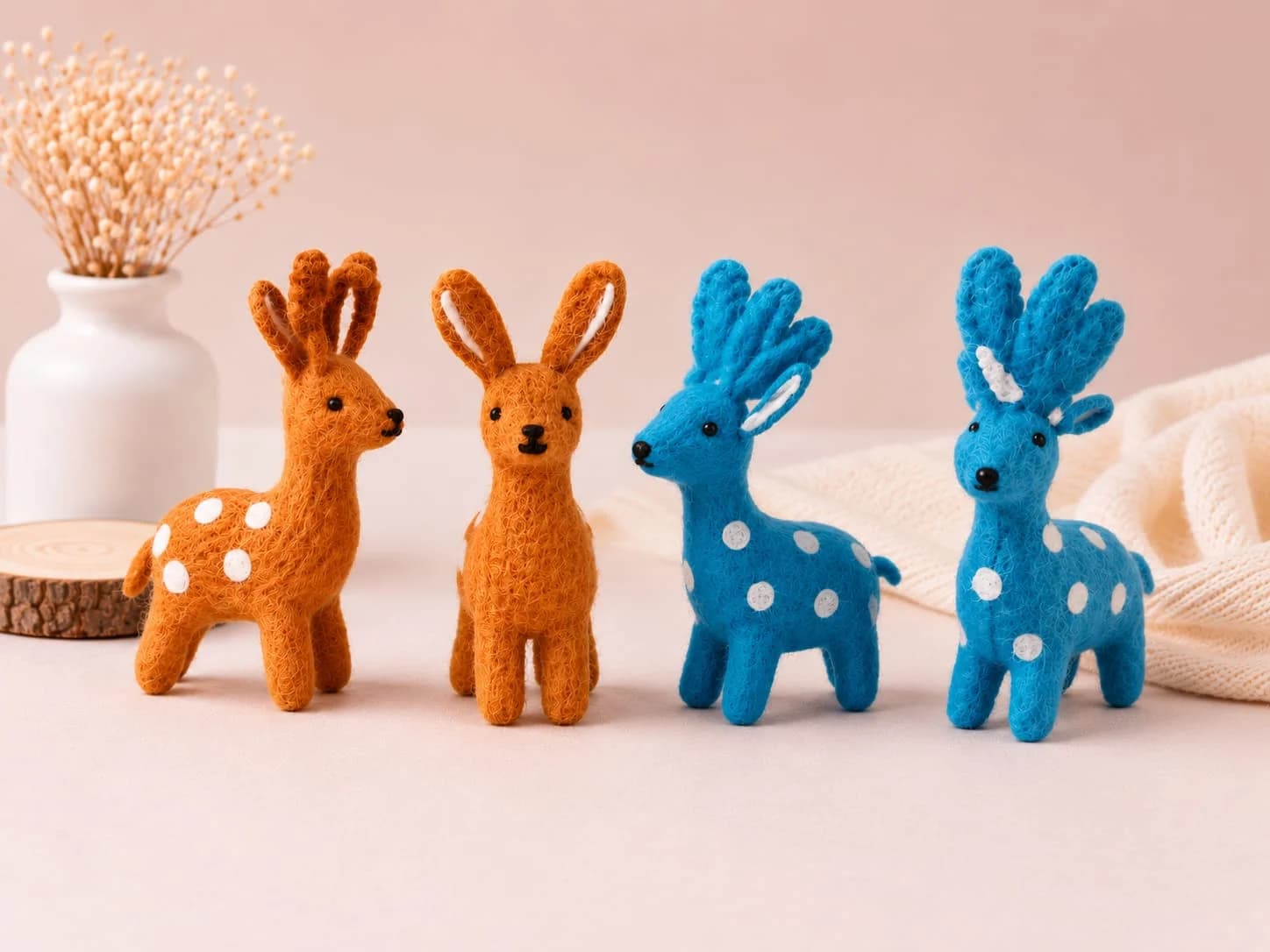 Handmade Felt Deer, 35g, from Kathmandu