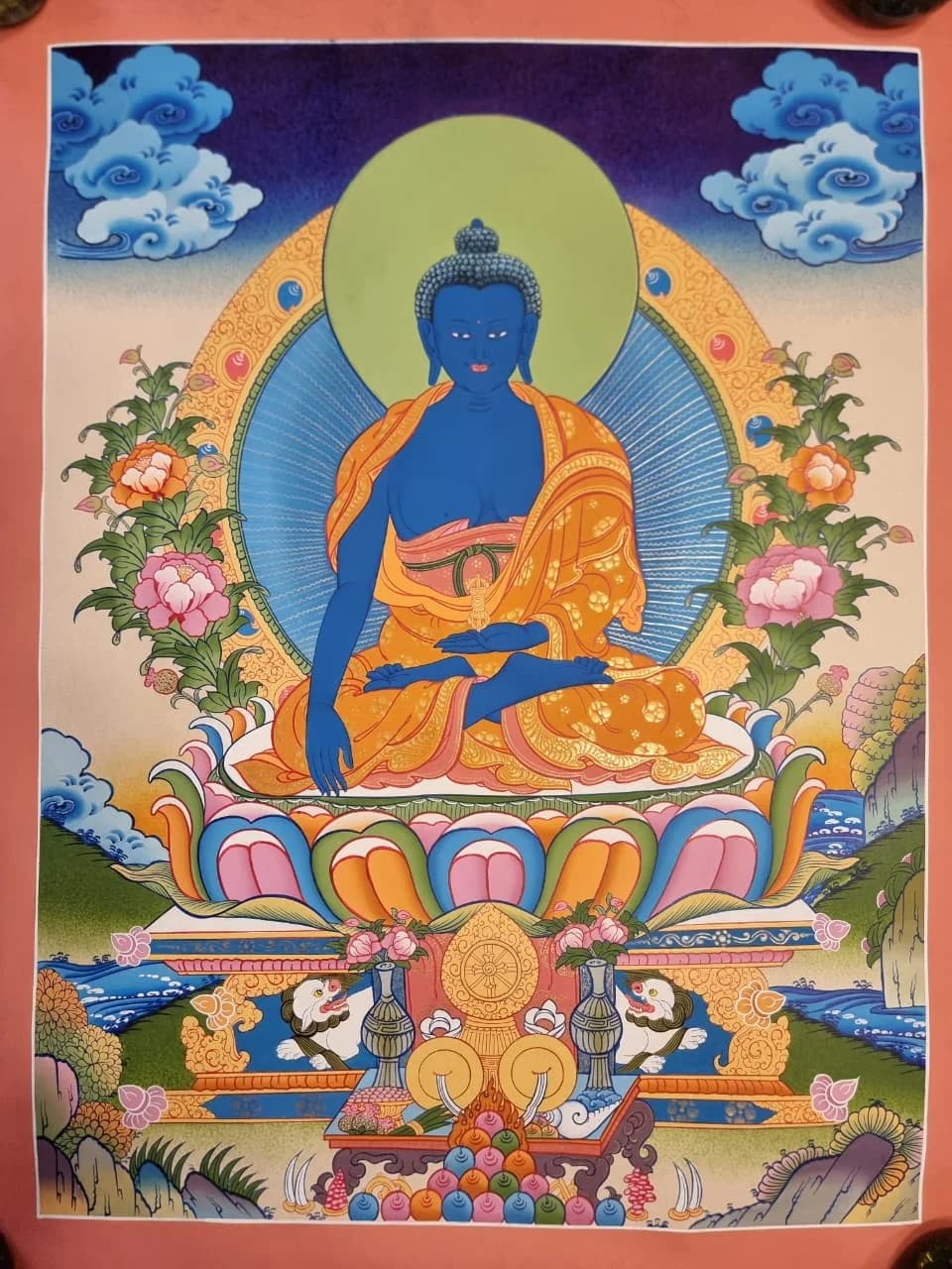 Akshobhya Buddha (Mitrugpa) Thangka Painting || 46*60 cm ||