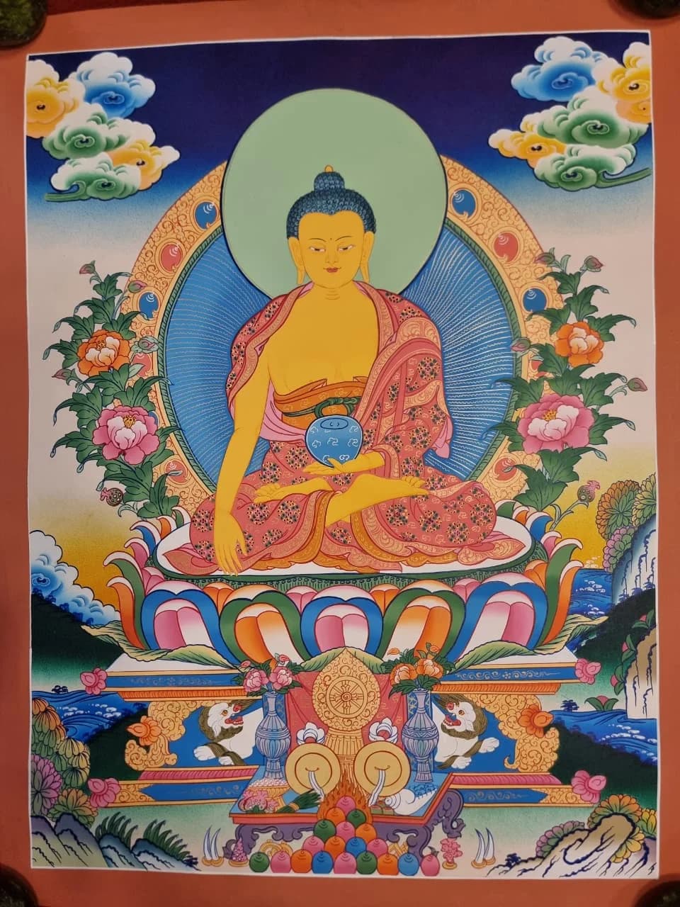 Shakyamuni Buddha Thangka Painting || 46*60cm ||