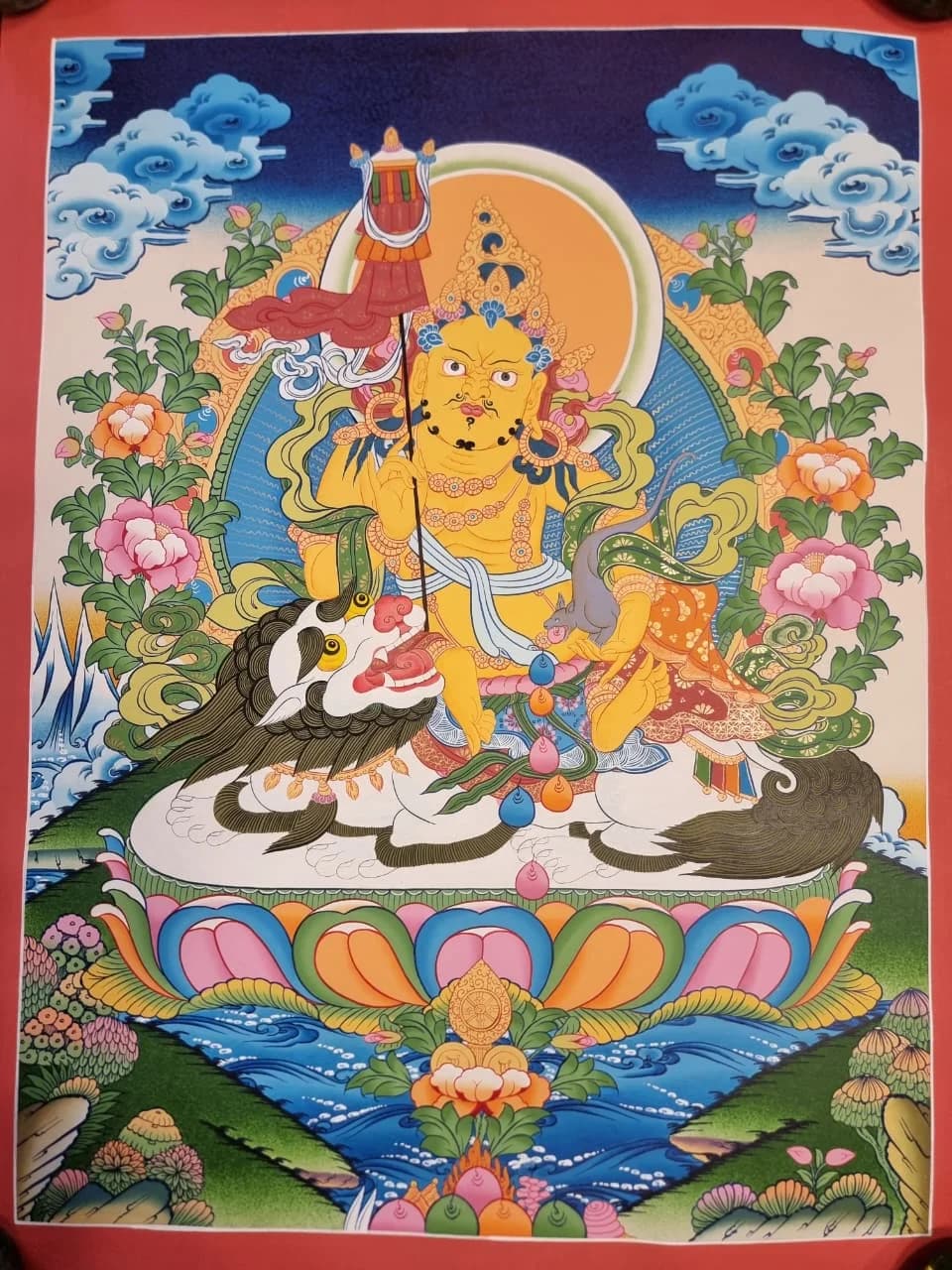 Vaishravana (Namtoise) Thangka Painting || 46*60cm ||