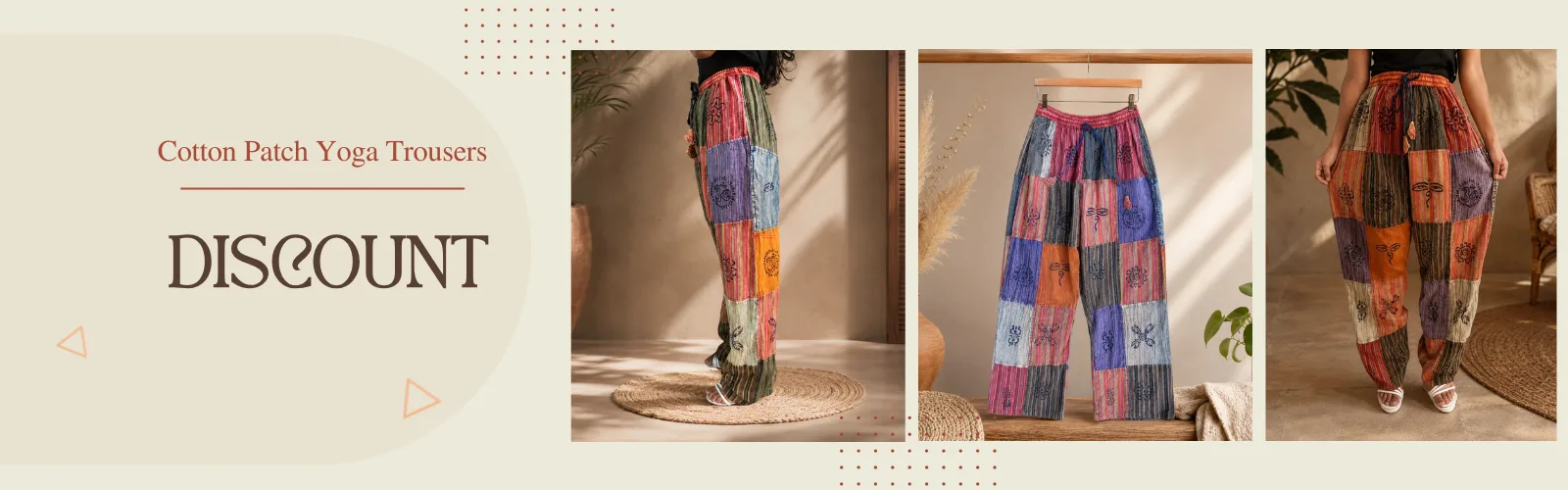 BOHO PATCHWORK COTTON TROUSER