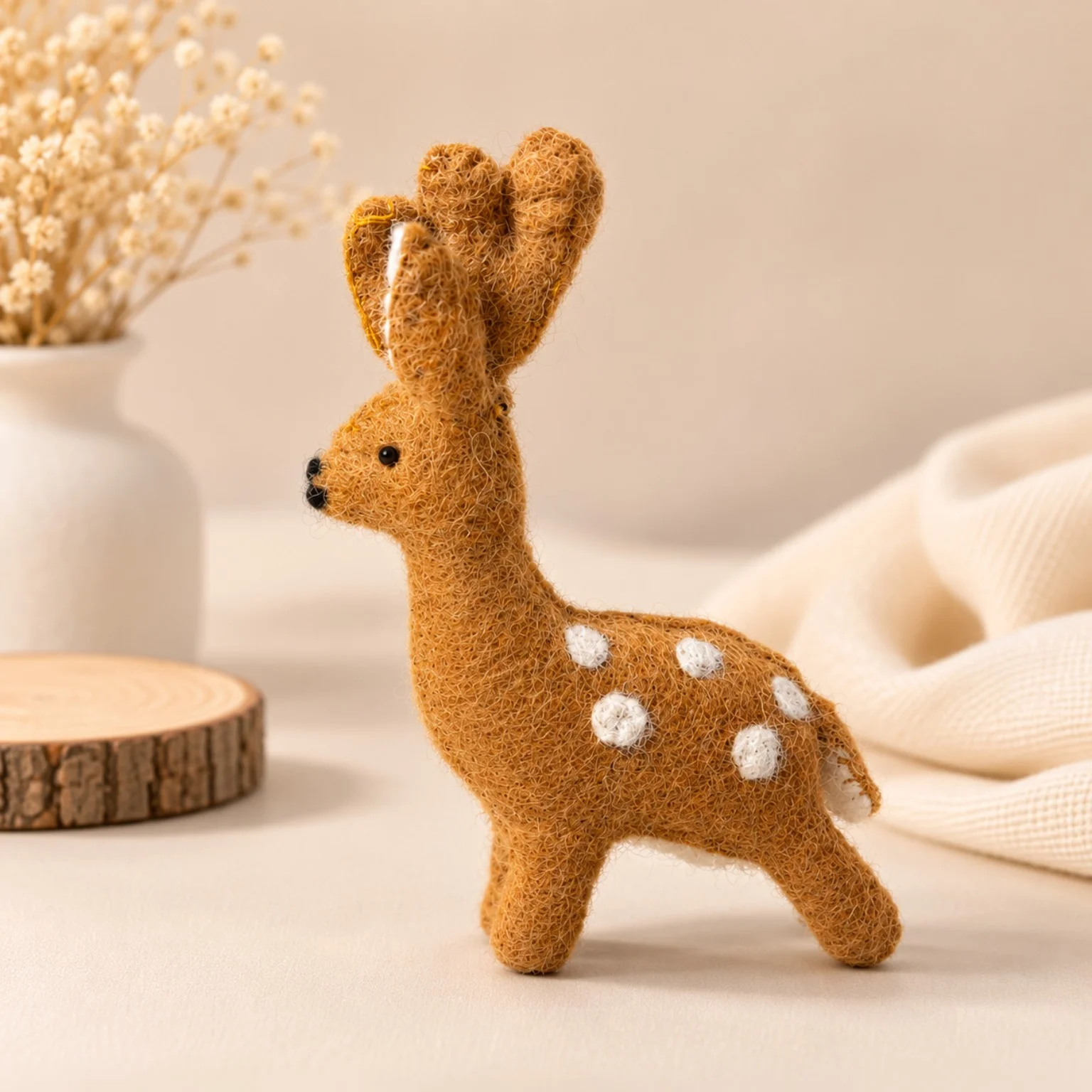 Handmade Felt Deer view 2