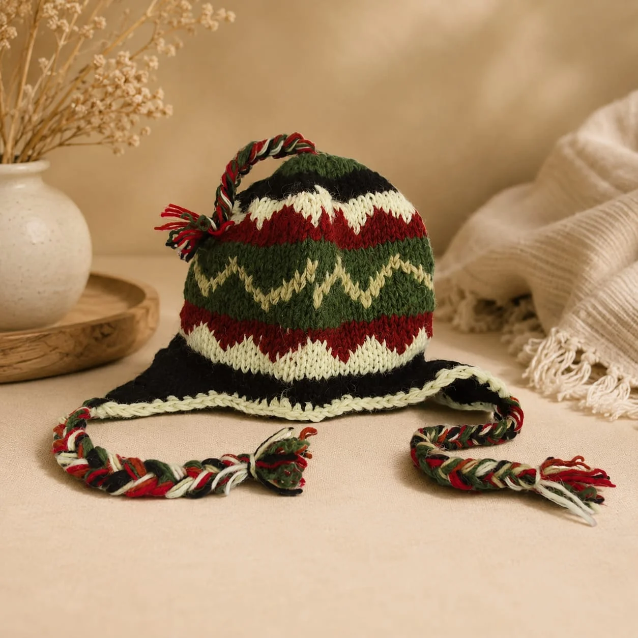 Knitted Nepali Woolen Hat view 3