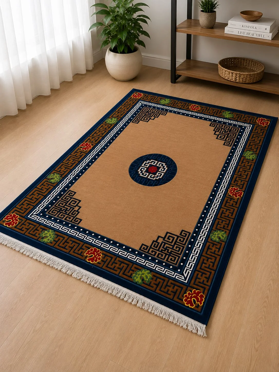 Tibetan Medallion Rug view 4