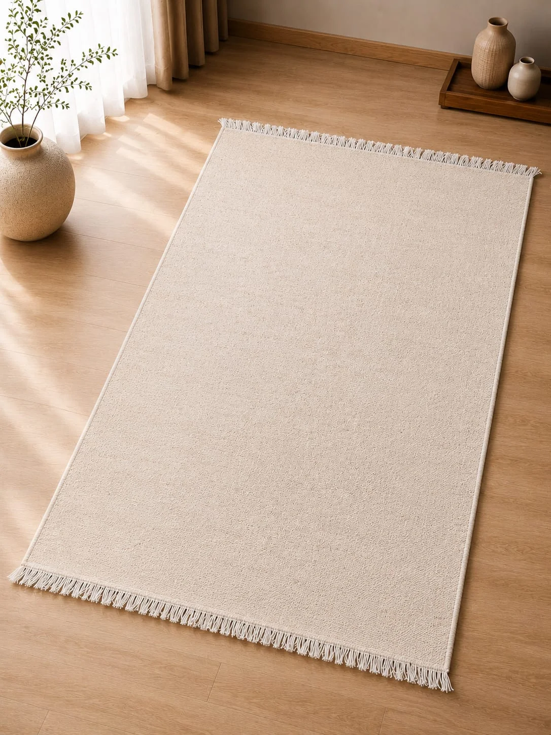 Hand-knotted Beige Tibetan Medallion view 3
