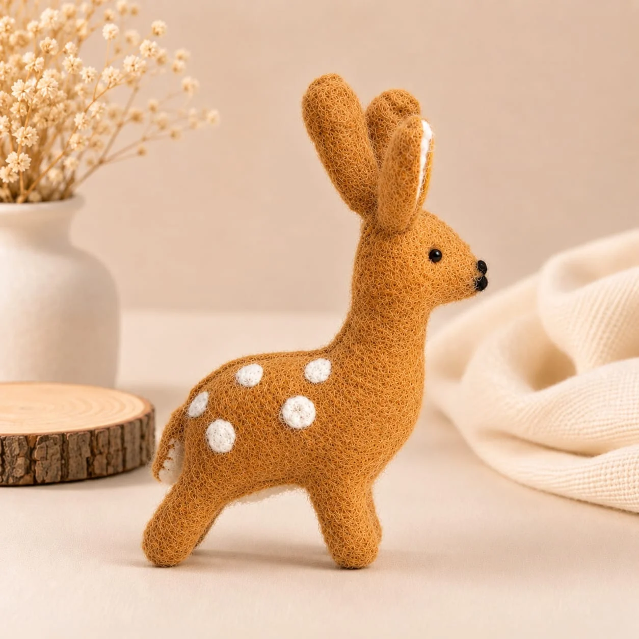 Handmade Felt Deer view 3