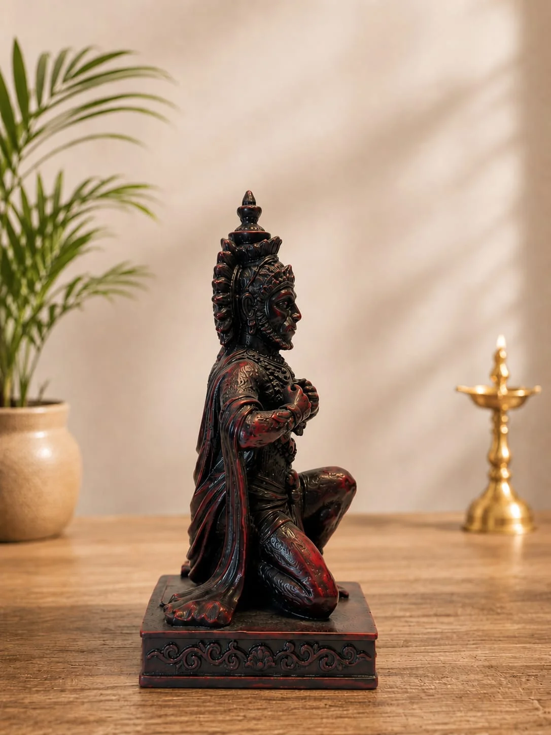 Handmade Ceramic Hanuman statue view 3