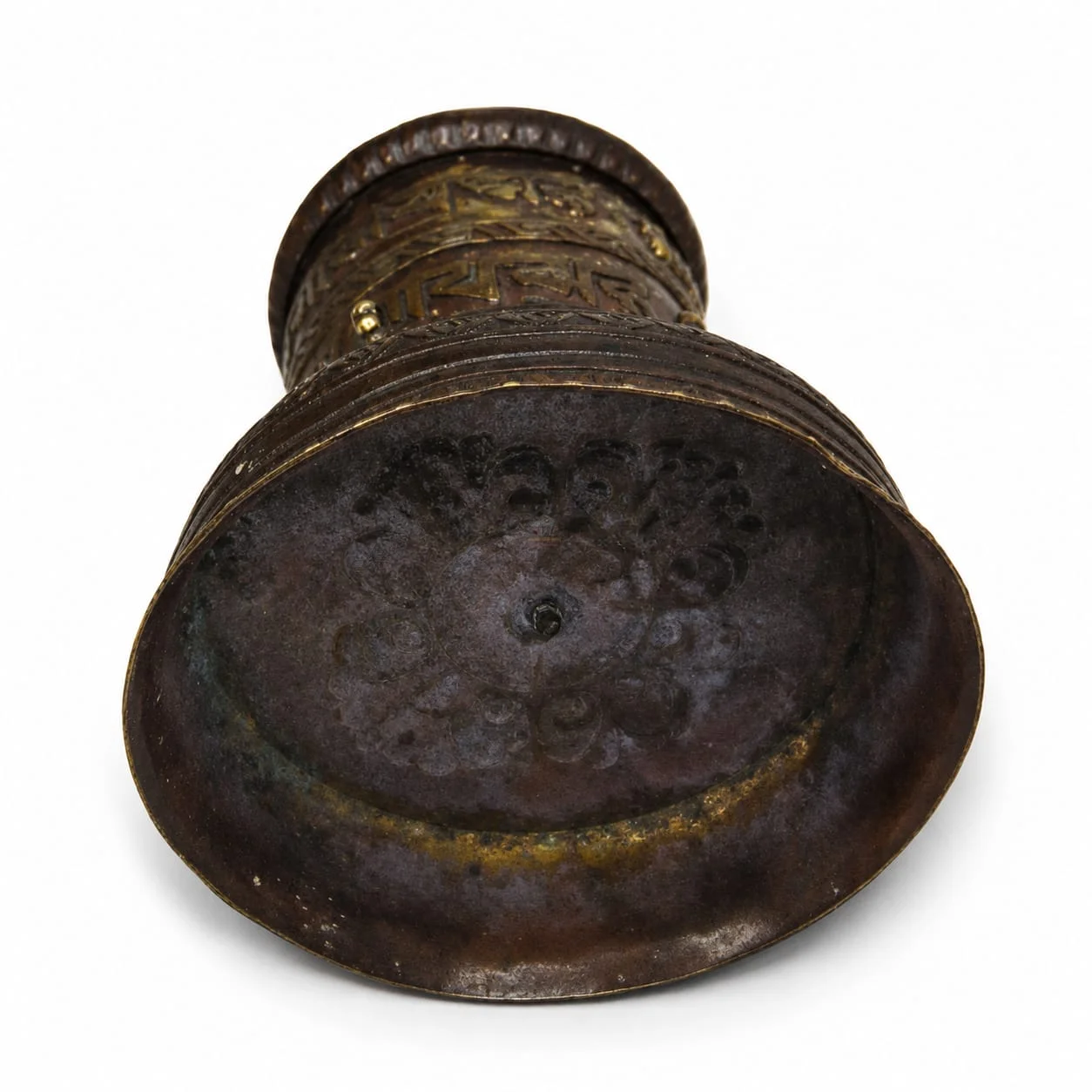 Antique Copper Prayer Wheel view 3