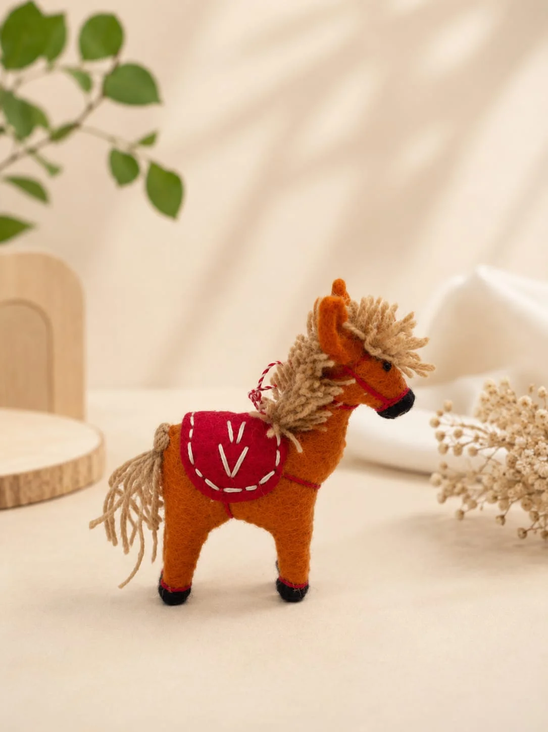 Handmade Felt Horse view 3