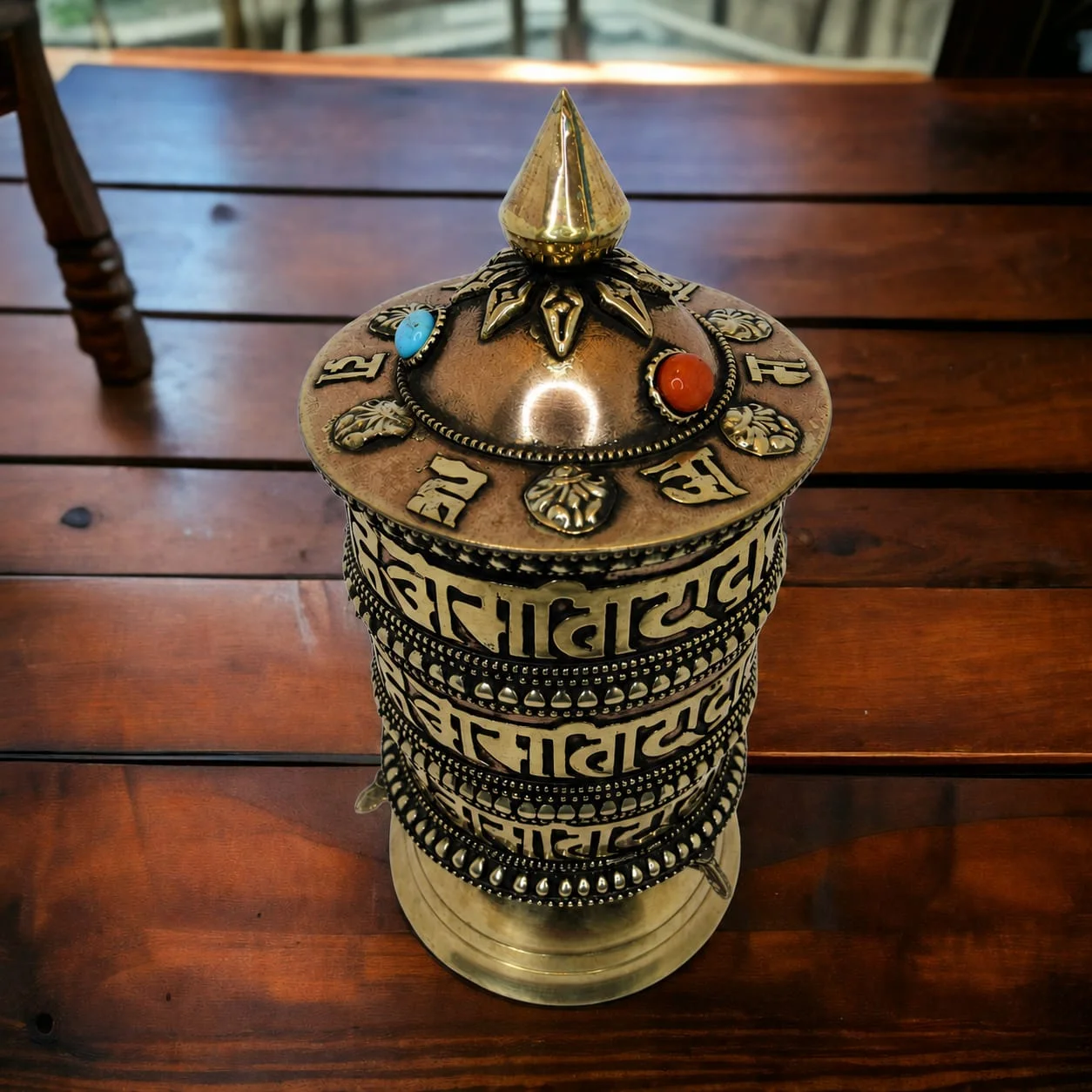 Buddha Spiritual Script Prayer Wheel view 2