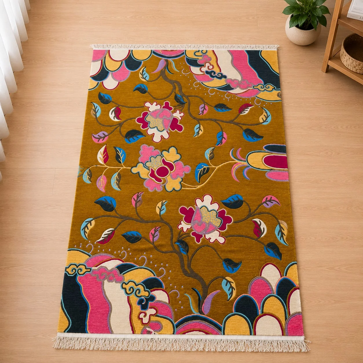 Tibetan Medallion & Geometric Rugs view 4