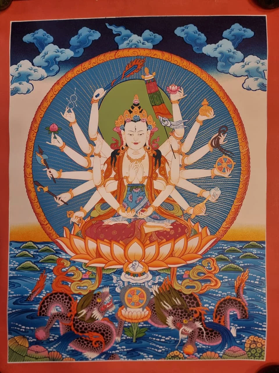 Cundi Buddha Thangka Art || 46*60cm ||