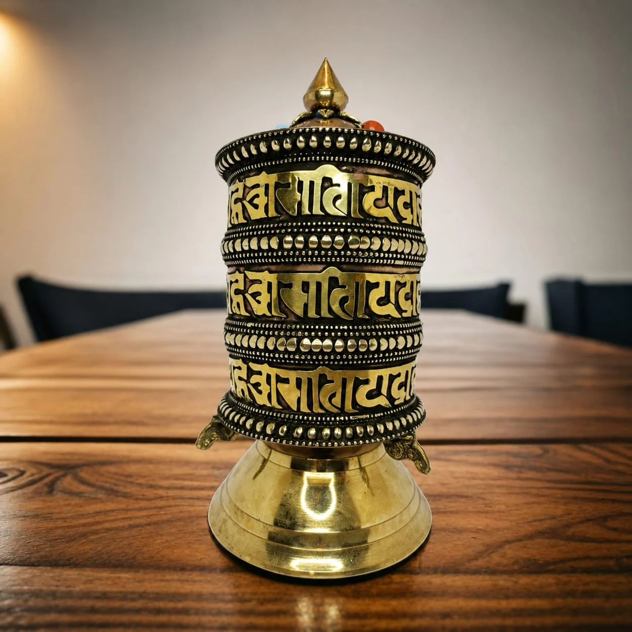 Buddha Spiritual Script Prayer Wheel view 3