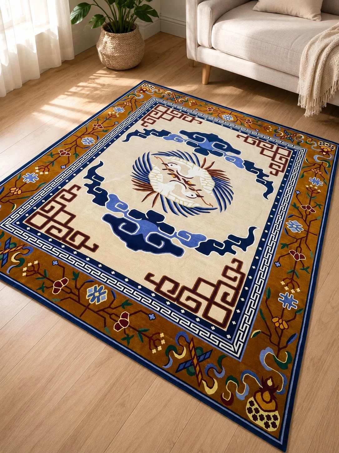 Tibetan Medallion & Geometric Rugs view 9