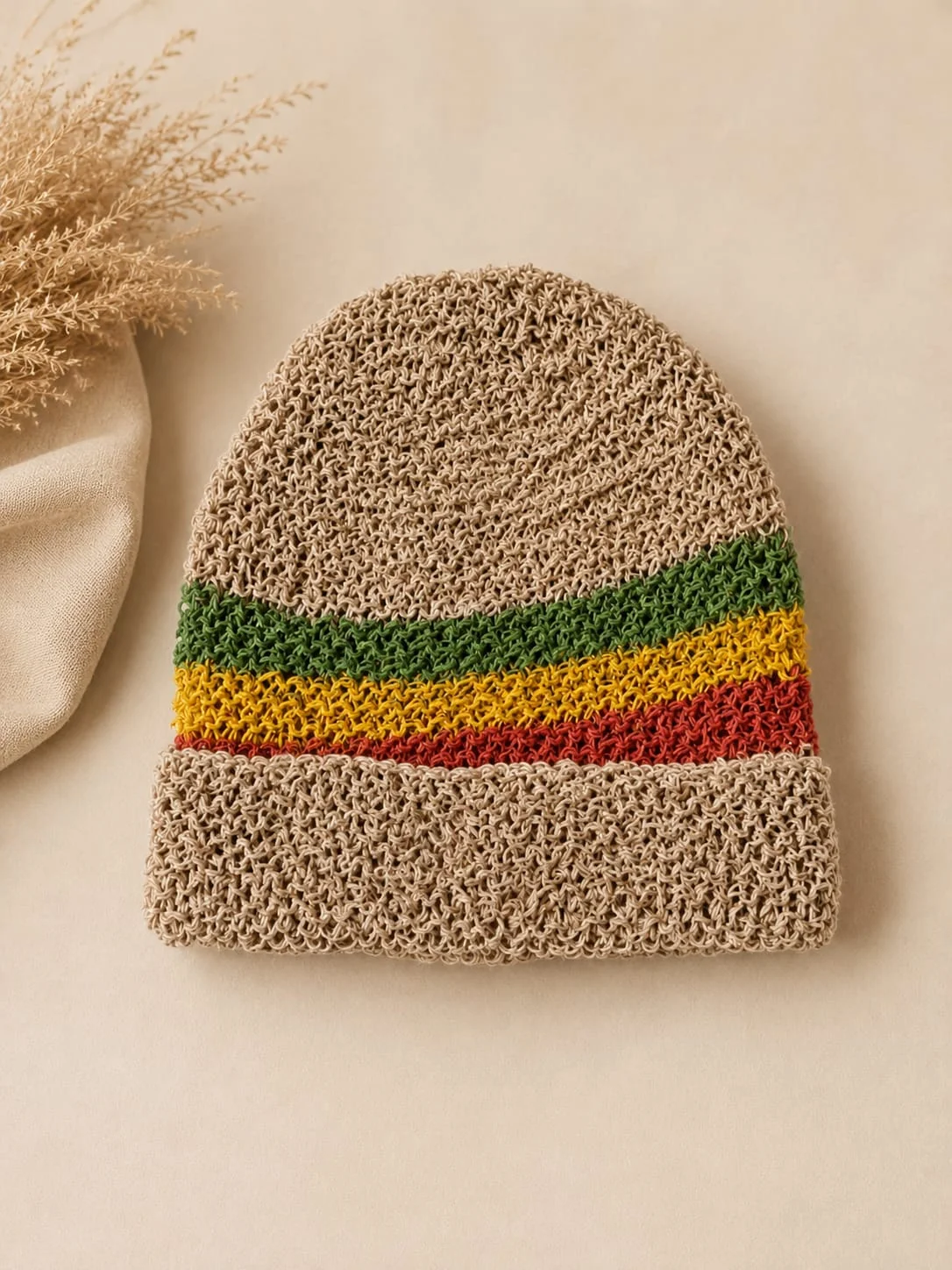 Hemp-cotton Crochet Hat