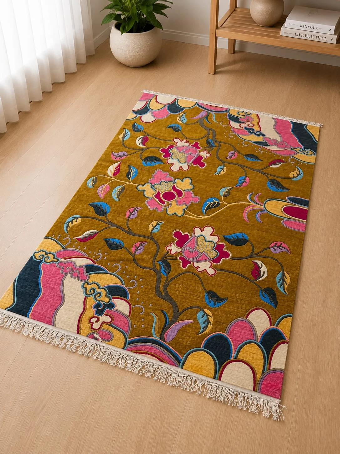 Tibetan Medallion & Geometric Rugs view 11