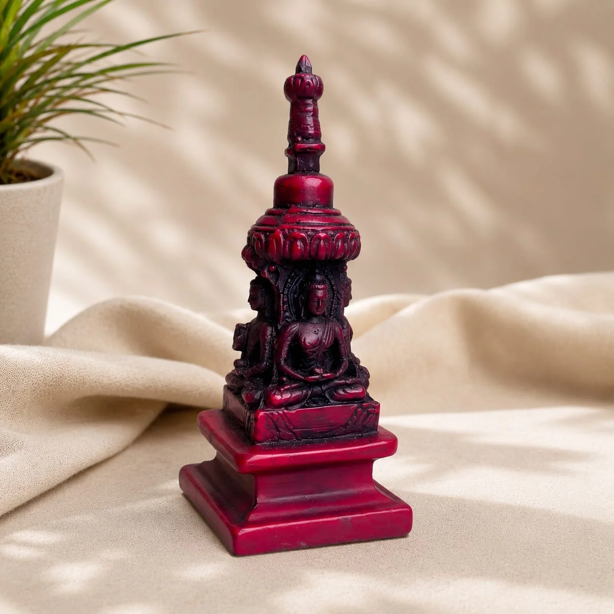 Four Faced Buddha Stupa (resin) view 2