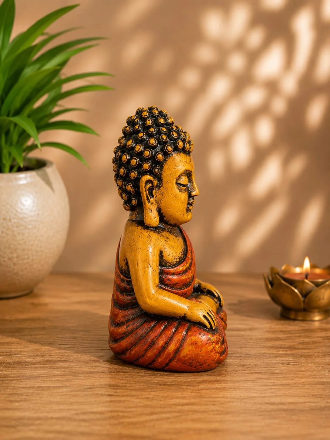 Handcrafted Resin buddha view 3