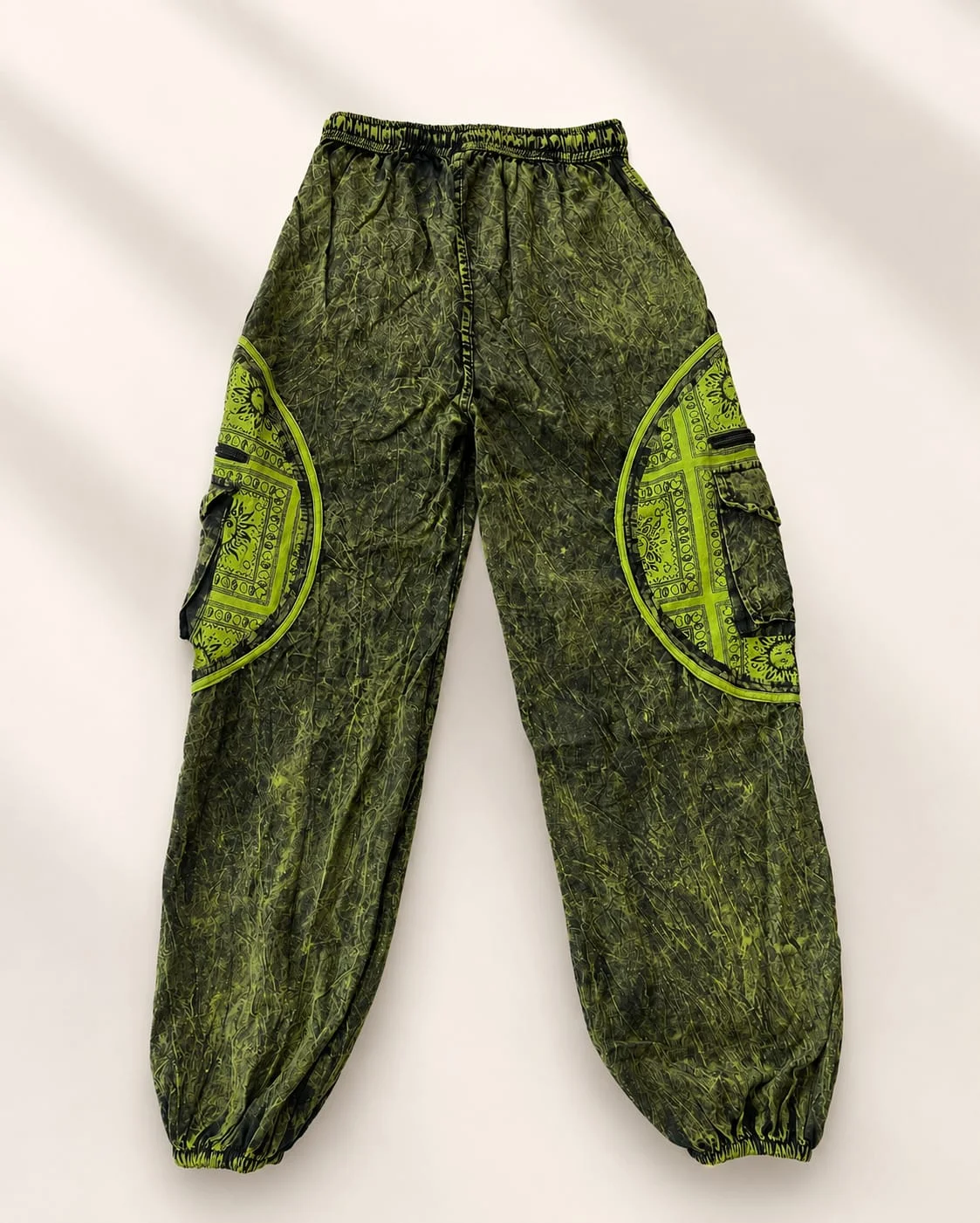 Cotton Patchwork Unisex Trousers view 3