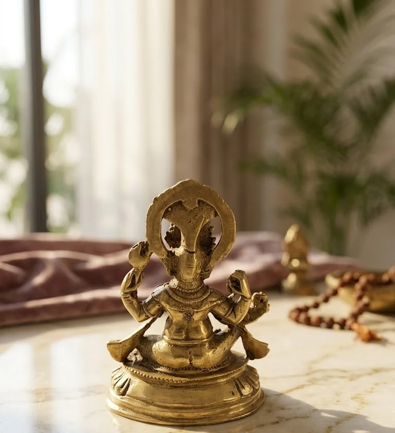 Brass Ganesh Statue view 2