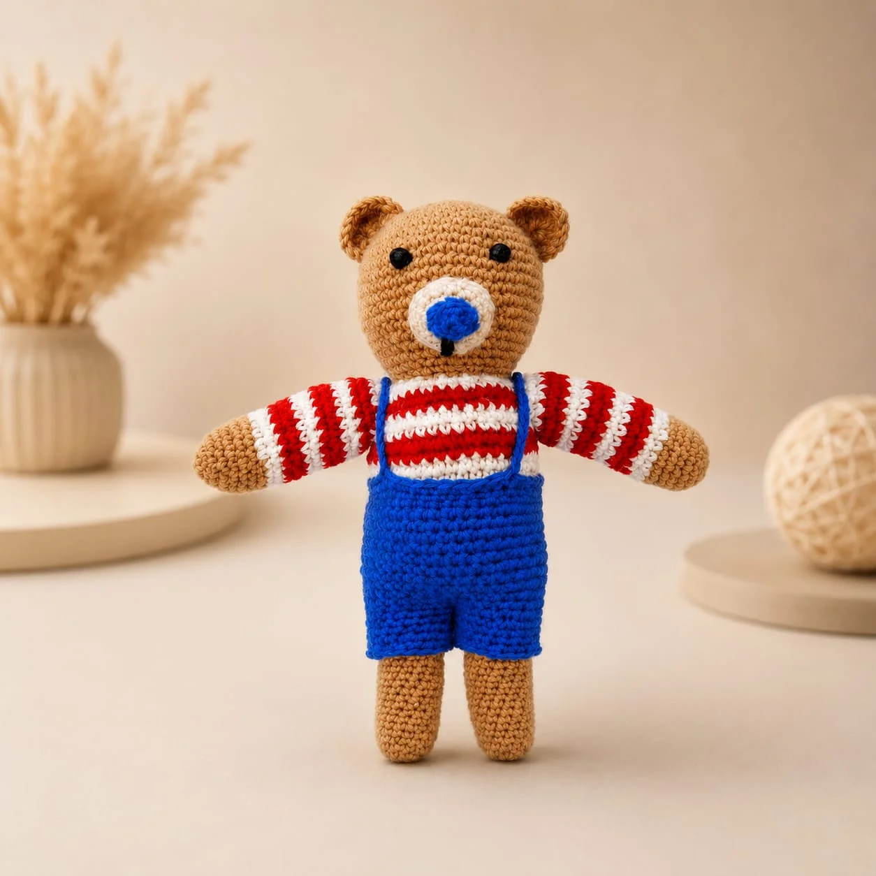 Hand-Crocheted Teddy Bear