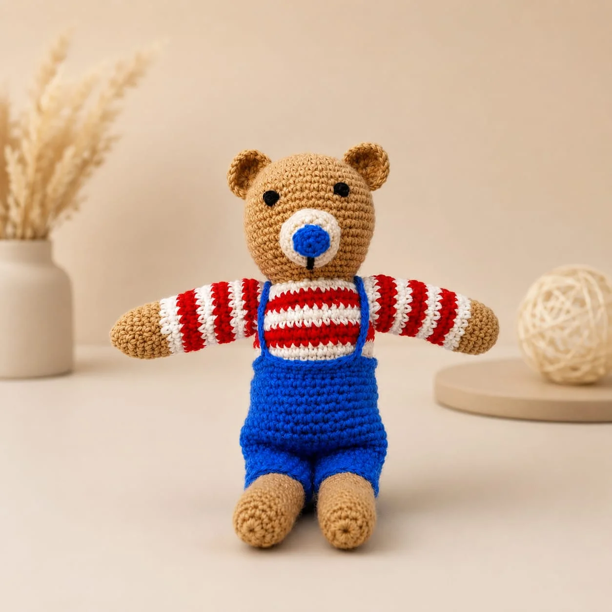 Hand-Crocheted Teddy Bear view 2