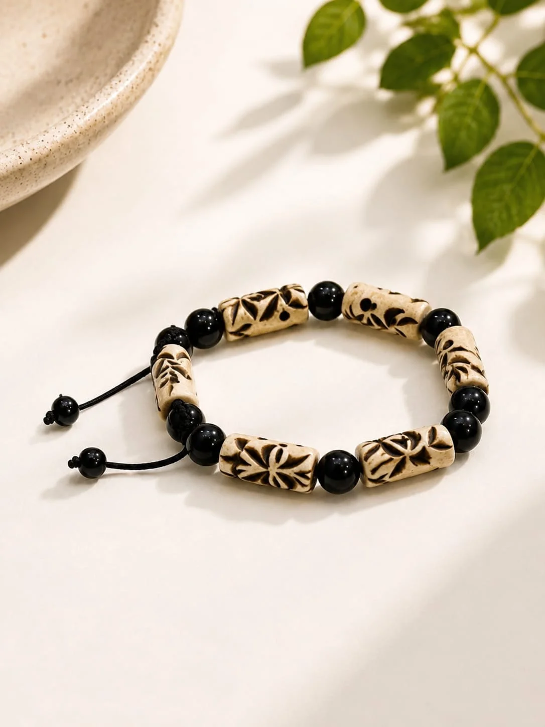 Hand Carved Skull Bracelet view 3