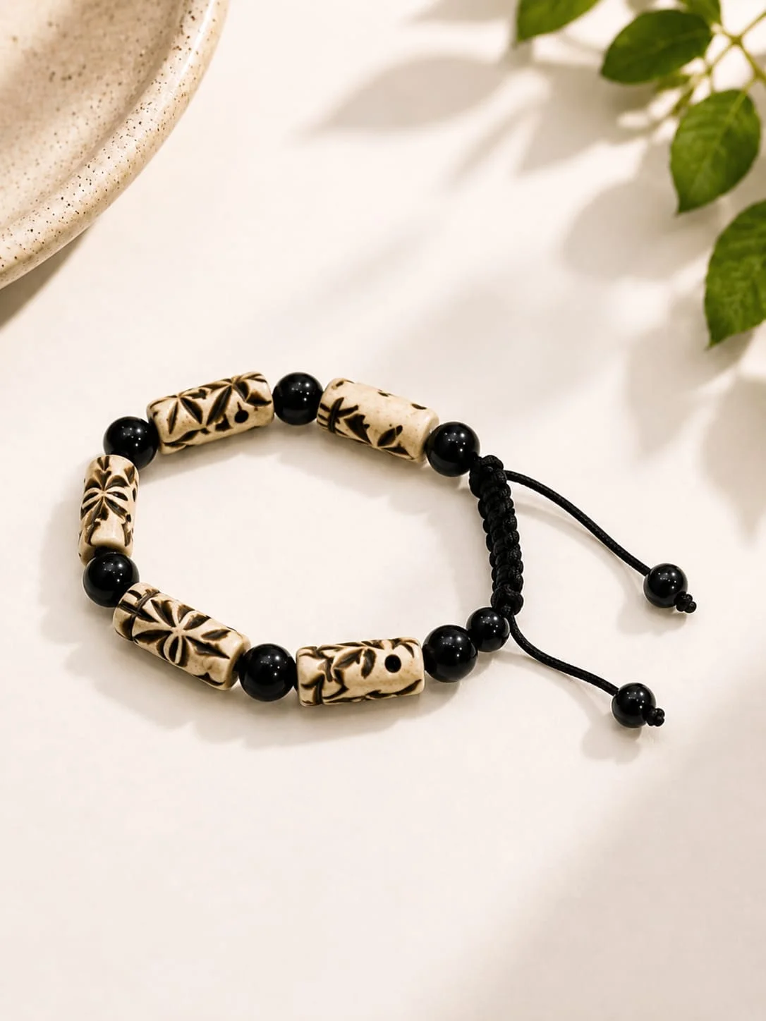 Hand Carved Skull Bracelet view 2