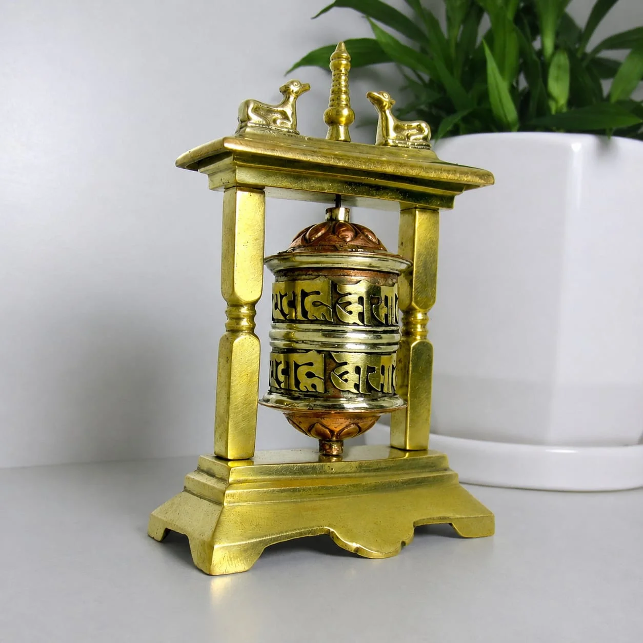Tibetan Deer Prayer Wheel view 3