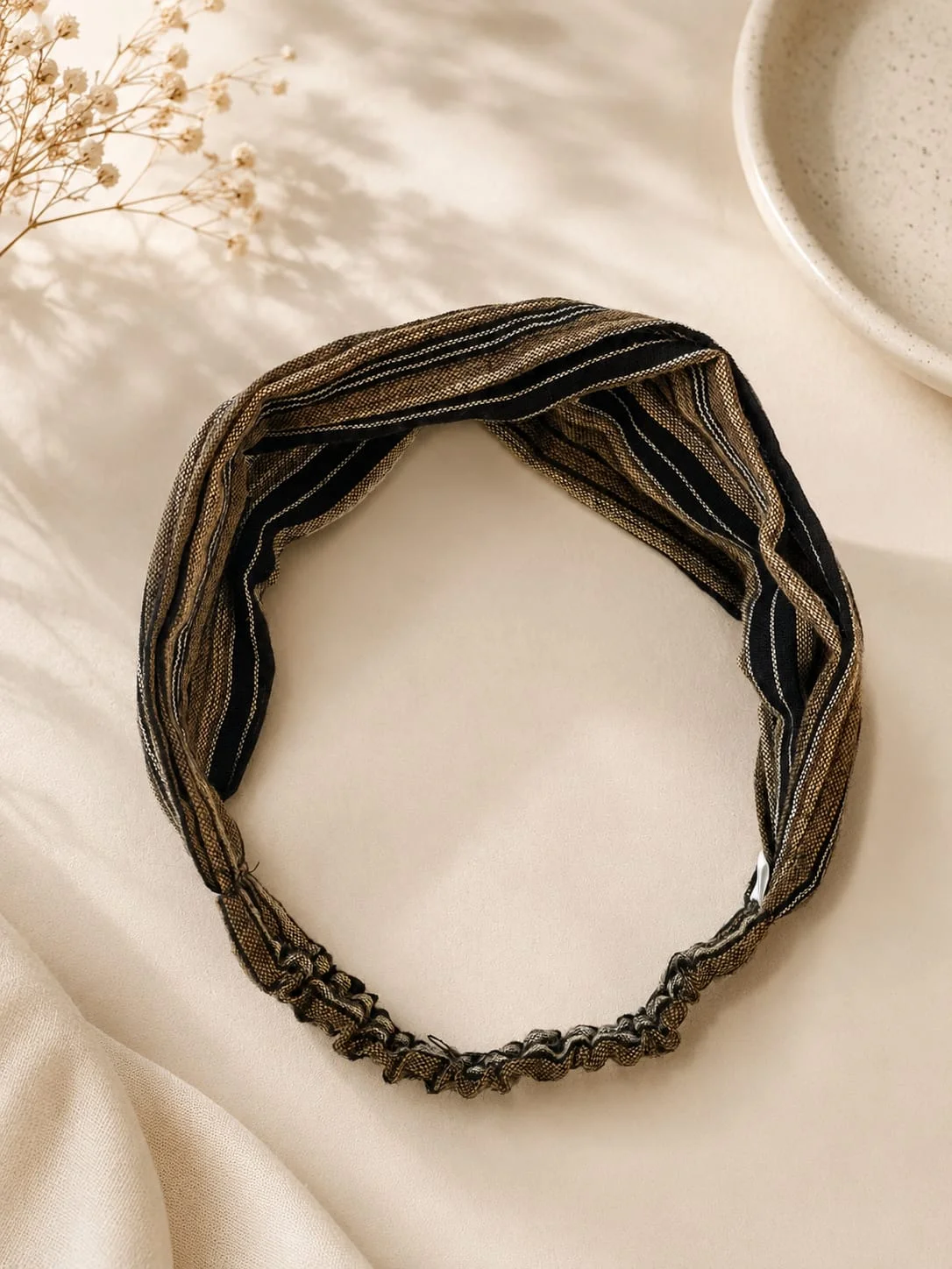Cotton patchwork headband view 2