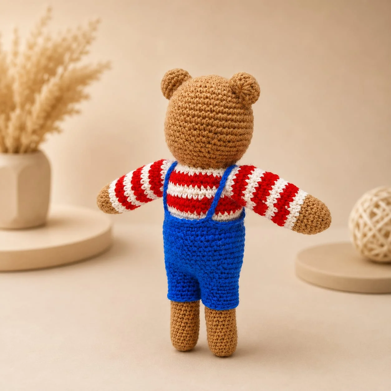 Hand-Crocheted Teddy Bear view 3