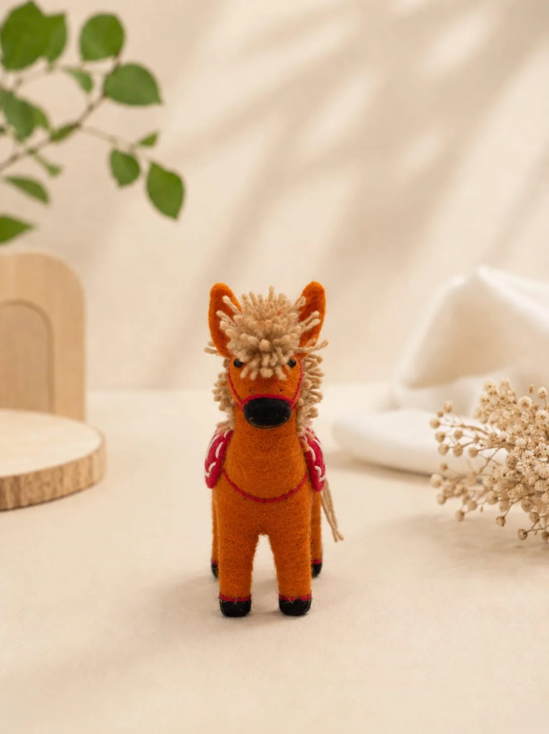 Handmade Felt Horse view 2