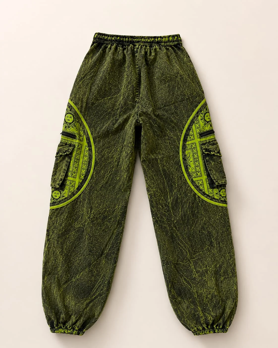 Cotton Patchwork Unisex Trousers view 4