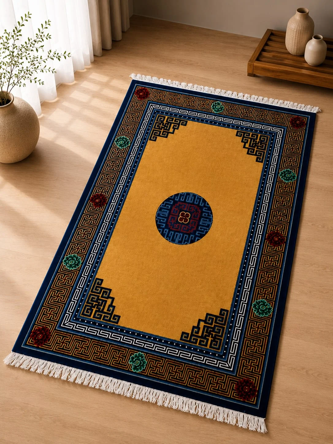 Hand-knotted Tibetan Medallion view 2
