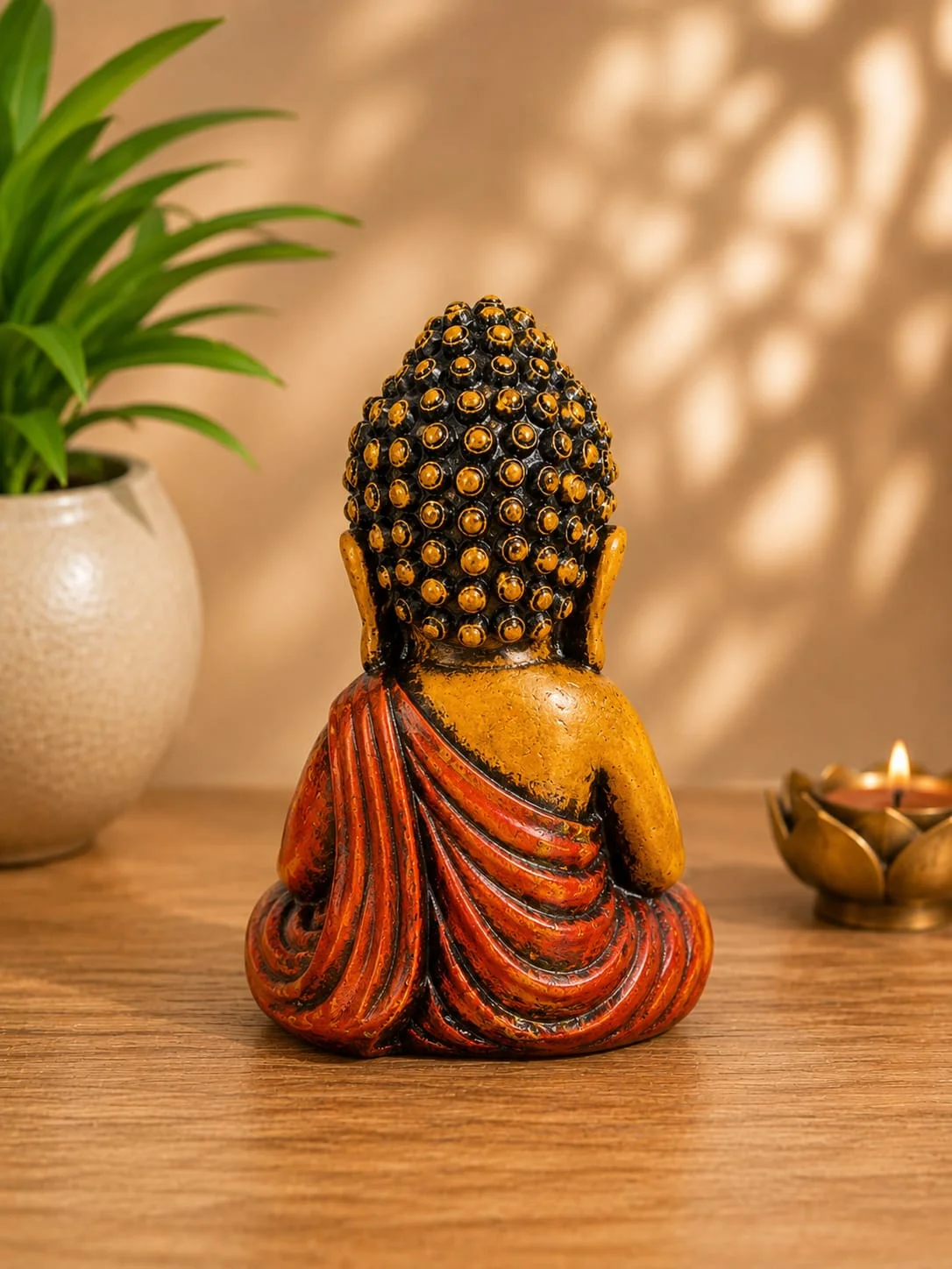 Handcrafted Resin buddha view 2