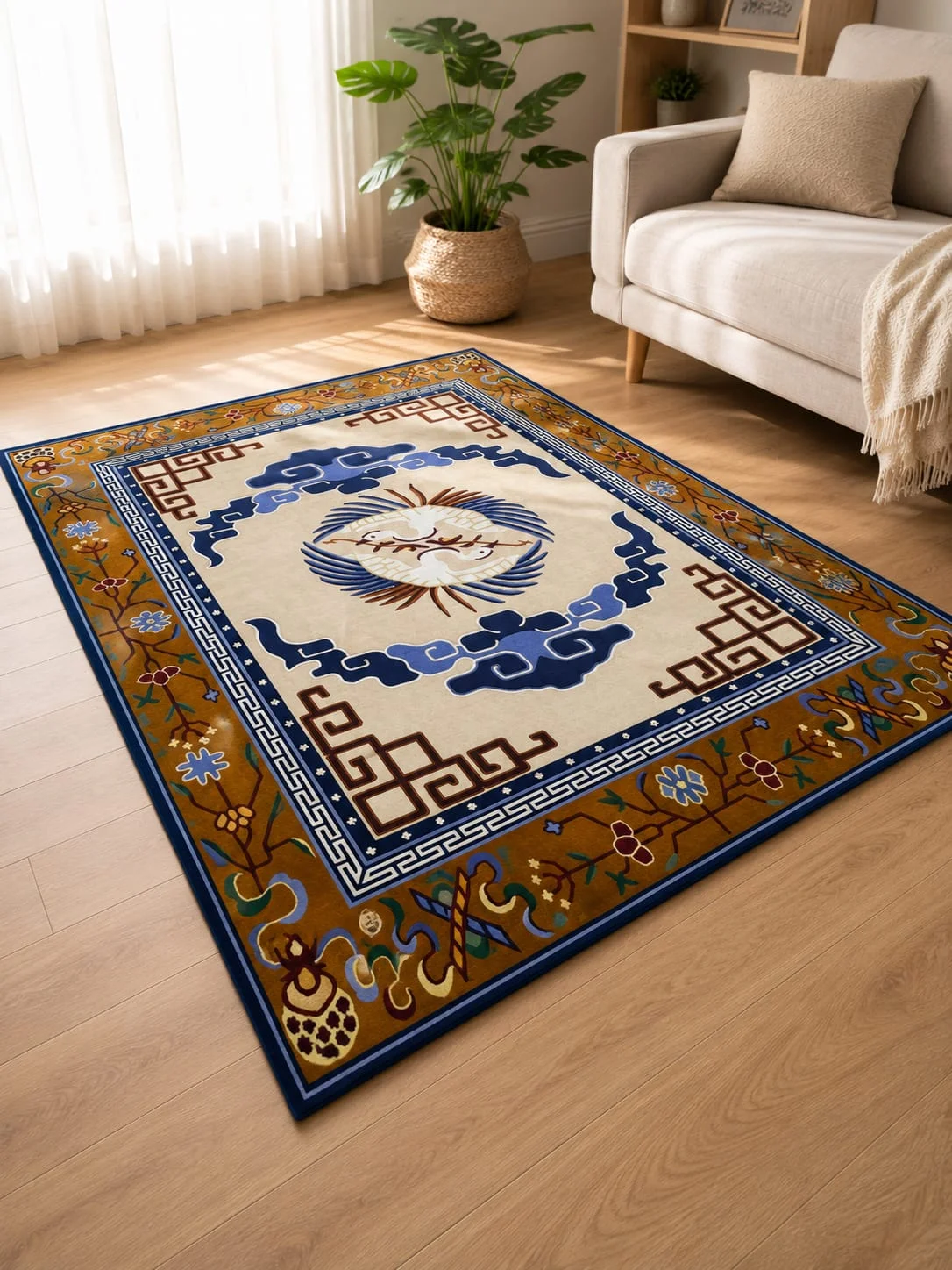 Tibetan Medallion & Geometric Rugs view 8