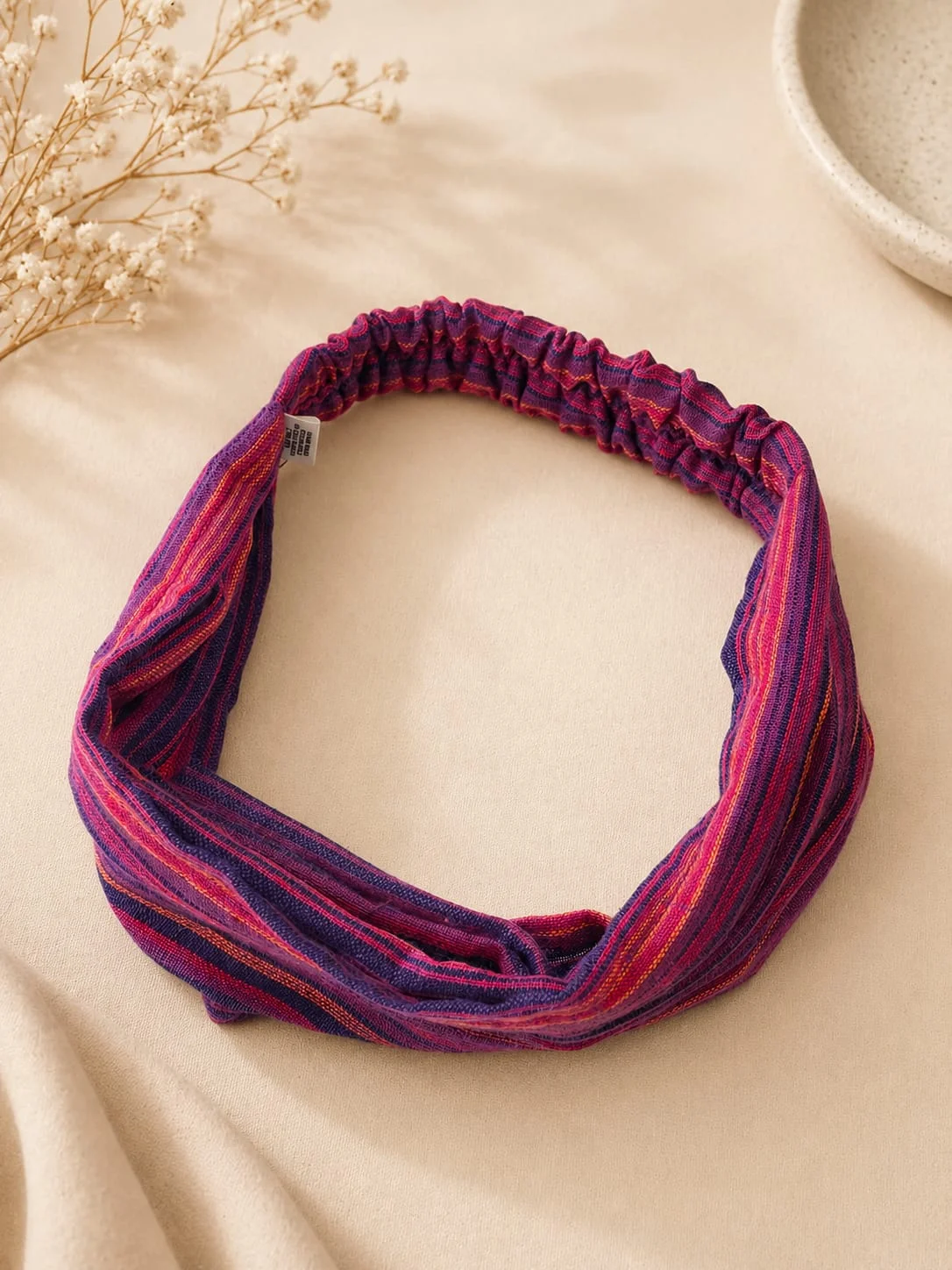 Cotton patchwork headband view 4
