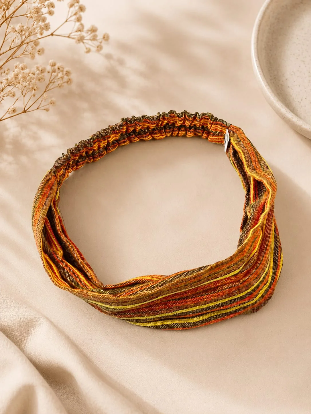 Cotton patchwork headband view 3